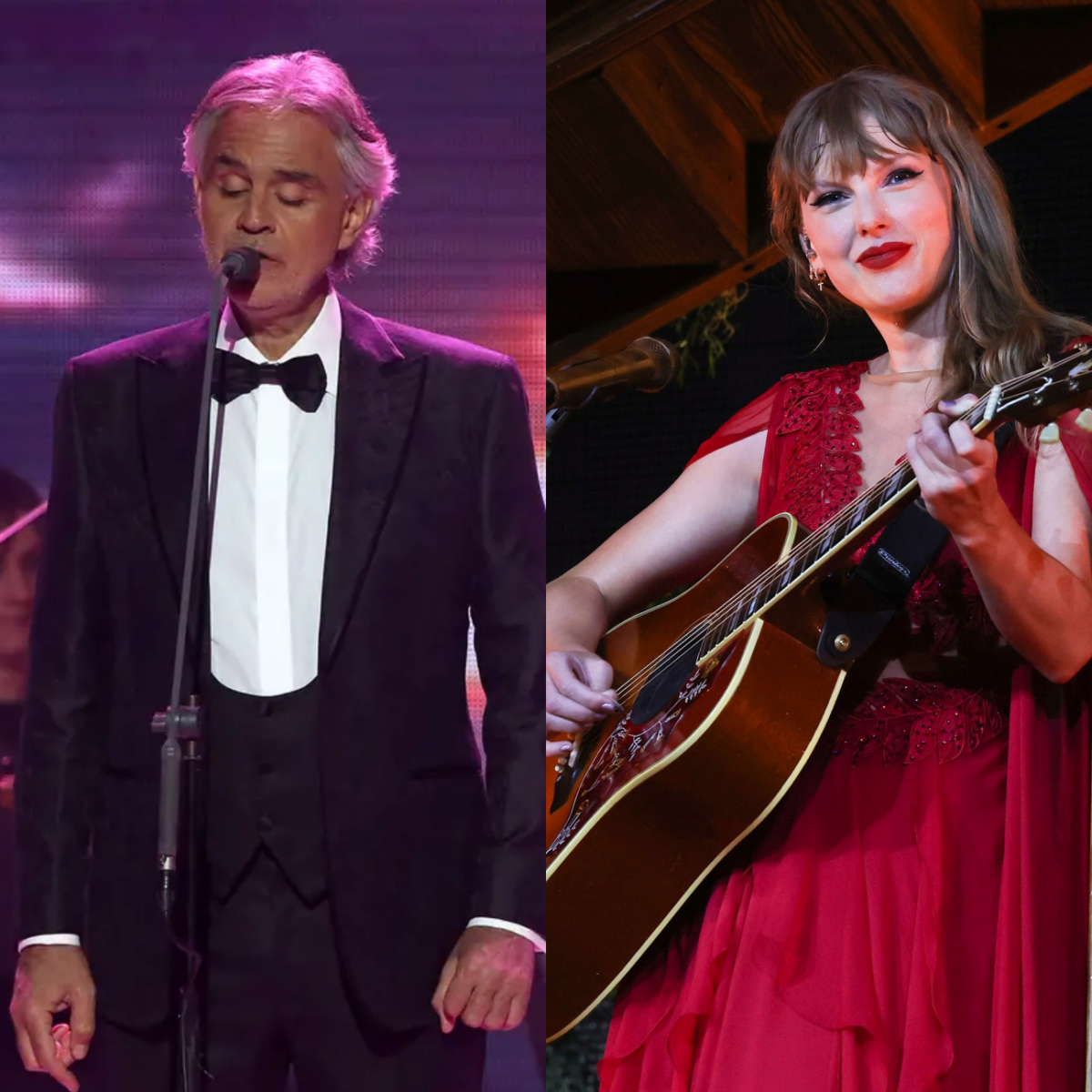 Andrea Bocelli reveals desire to work with Taylor Swift to impress daughter Virginia, 12, as he says a duet with the pop megastar ‘could be a great thing’